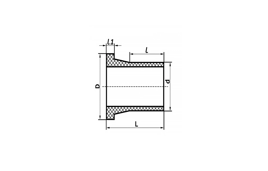 Втулка литая удлиненная Вода ПЭ100 SDR 17 160 мм